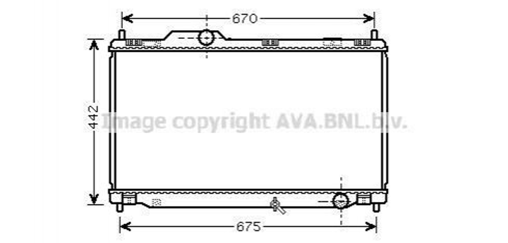 Радіатор охолодження двигуна AVA COOLING TO2461 Lexus IS 1640031440 - зображення 1