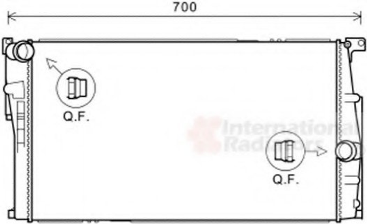 Радиатор охлаждения двигателя Van Wezel 06002455 BMW 3 Series, 4 Series, 1 Series, 2 Series, i3 17117600511, 7600511 - зображення 2