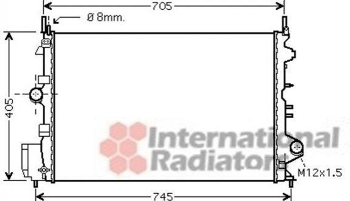 Радіатор охолодження двигуна Van Wezel 37002462 Opel Vectra 1300283, 130028313217130, 1300284 - зображення 1