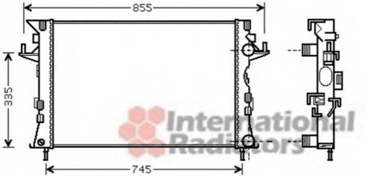 Радіатор охолодження двигуна Van Wezel 43002438 Renault Laguna, Espace 8200292771 - зображення 1