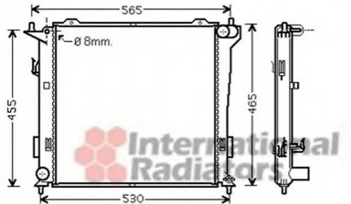 Радіатор охолодження двигуна Van Wezel 82002181 Hyundai I30, Elantra 253102H600, 253102H660, 253102L600 - зображення 1