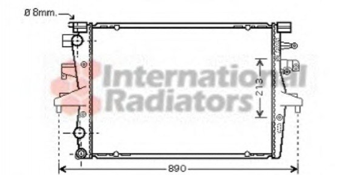 Радіатор охолодження двигуна Van Wezel 58002230 Volkswagen Transporter, Multivan 7H0121253K, 7H0121253F - зображення 1