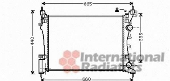 Радіатор охолодження двигуна Van Wezel 37002408 Opel CORSA 1300279, 130027955701408, 55701408 - зображення 2