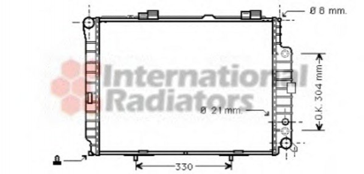 Радиатор охлаждения двигателя Van Wezel 30002208 Mercedes E-Class 2105000503, 2105001203, 2105000103 - изображение 1