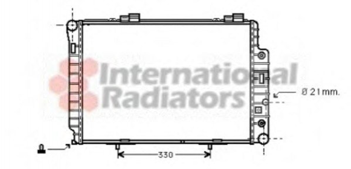 Радіатор охолодження двигуна Van Wezel 30002174 Mercedes C-Class 2025002203, 2025006703, A2025006703 - зображення 1