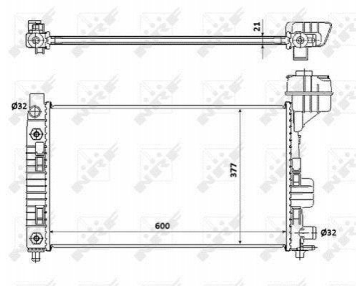 Радиатор охлаждения двигателя NRF 54718 Mercedes A-Class 1685000202, 1685000302, 1685000602 - изображение 1