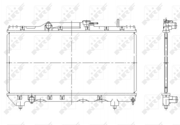 Радиатор охлаждения двигателя NRF 507590 Toyota Carina 1640016450, 1640016470 - зображення 1