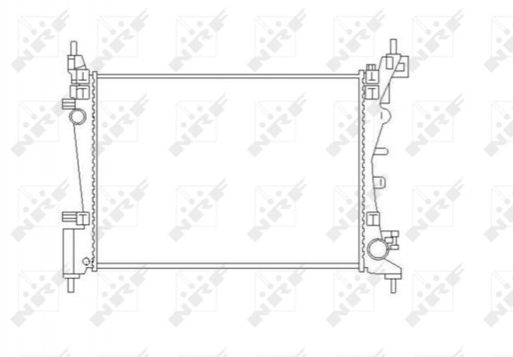 Радиатор охлаждения двигателя NRF 55340 Fiat Punto, Grande Punto 51864284, 55700447 - зображення 1