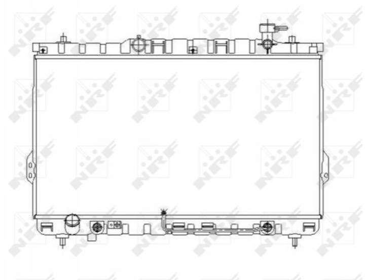 Радиатор охлаждения двигателя NRF 53646 Hyundai Santa Fe 2531026050, 2531026070 - зображення 1