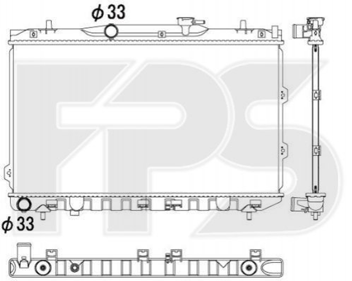 Радіатор охолодження двигуна FPS FP 40 A1104 KIA Cerato 253102F071, 253102F061, 253102F040 - зображення 1