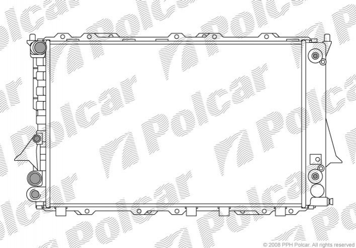 Радіатор охолодження двигуна Polcar 131608A5 Audi A6, 100 4A0121251P, 4A0121251F, 4A0121251C - зображення 1