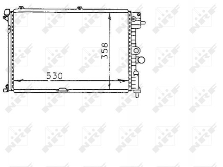 Радиатор охлаждения двигателя NRF 58974 Opel Vectra 1300104, 90353027 - изображение 1