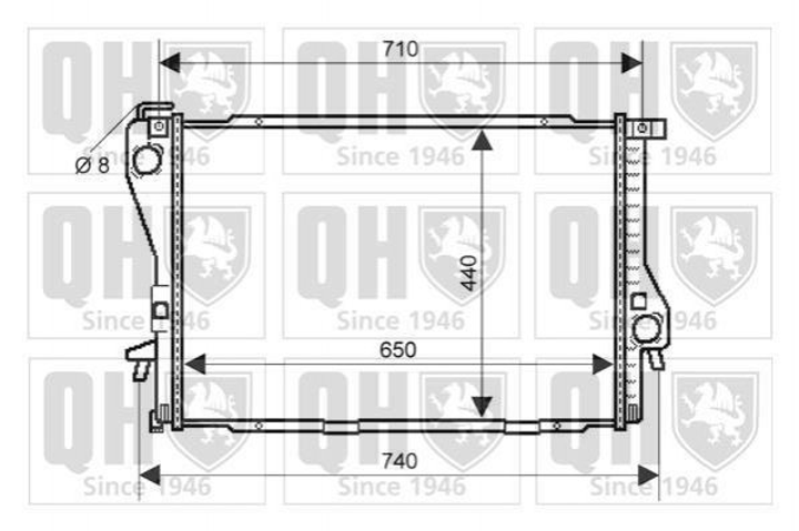 Радіатор охолодження двигуна JP GROUP QER2117 BMW 5 Series, 7 Series 17111436060, 17111436061 - зображення 1