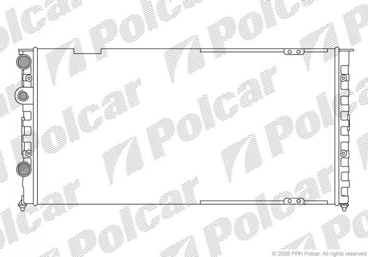 Радиатор охлаждения двигателя Polcar 9546085 Volkswagen Passat 357121251C, 357121251B, 357121251L - изображение 1