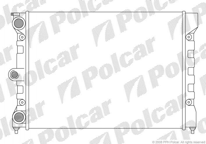 Радіатор охолодження двигуна Polcar 953408A1 Volkswagen Polo, Golf, Jetta, Passat, Scirocco 171121253CF, 171121253CJ - зображення 1