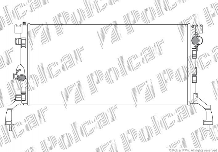 Радиатор охлаждения двигателя Polcar 603908-1 Renault Laguna 214100004R - изображение 1