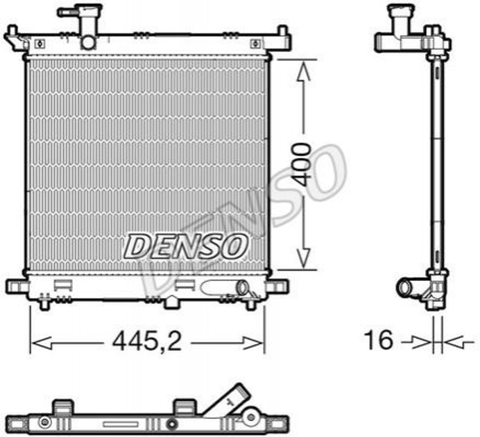 Радіатор охолодження двигуна DENSO DRM46066 Nissan Note 214103VA1A - зображення 1