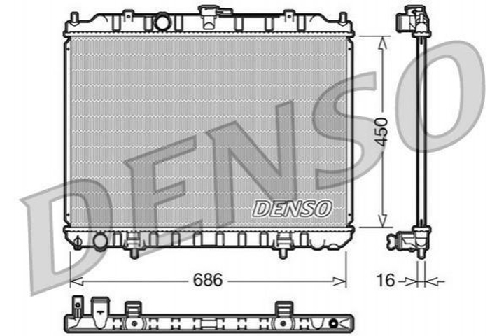 Радиатор охлаждения двигателя DENSO DRM46004 Nissan X-Trail 214108H900 - зображення 1