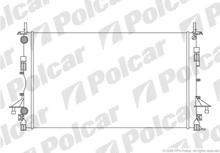 Радиатор охлаждения двигателя Polcar 603708A1 Renault Laguna 8200008764 - изображение 1