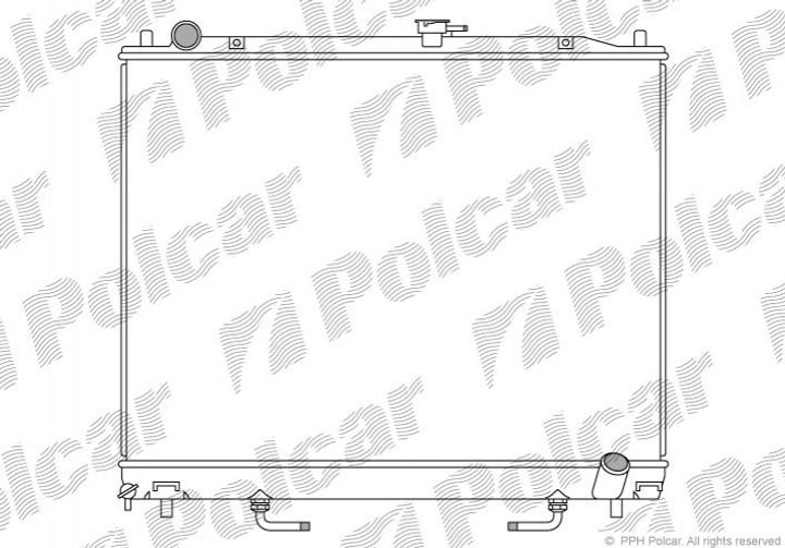 Радиатор охлаждения двигателя Polcar 5274083 Mitsubishi Pajero 1350A155, MR968059, MR968133 - изображение 1