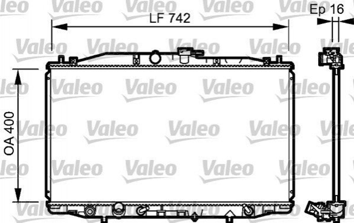 Радиатор охлаждения двигателя Valeo 735049 Honda Accord 19010RBBE51 - изображение 1