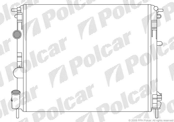 Радиатор охлаждения двигателя Polcar 6060086 Renault Clio, Kangoo, Logan; Dacia Logan 8200033831, 8200343476 - изображение 1