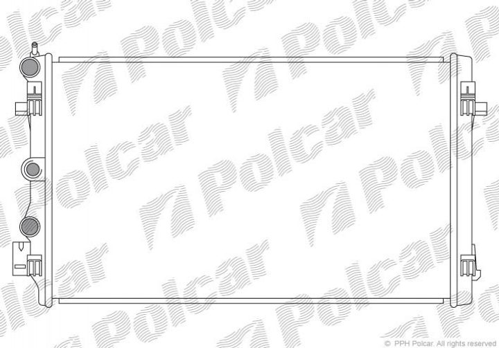 Радиатор охлаждения двигателя Polcar 6732081 Seat Ibiza; Volkswagen Polo; Skoda Fabia; Audi A1 6R0121253D, 6R0121253H - изображение 1