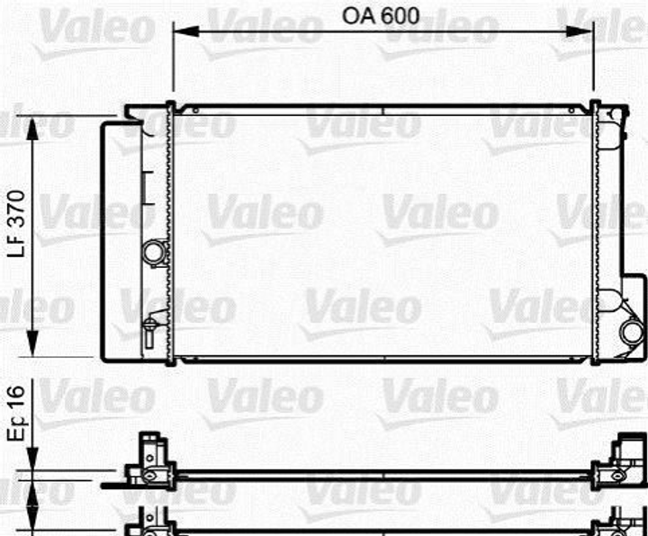 Радиатор охлаждения двигателя Valeo 735250 Toyota Corolla, Auris, Verso 1640022160, 164000T150, 164000D400 - изображение 1