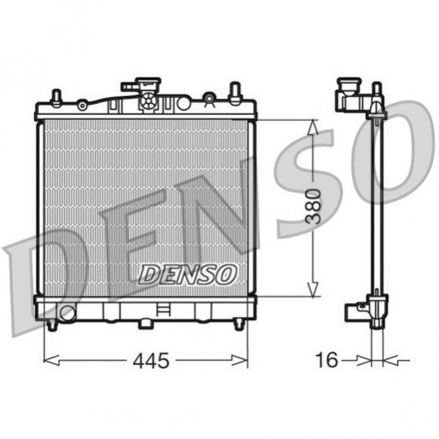 Радиатор охлаждения двигателя DENSO DRM46002 Nissan Micra, Note; Renault Clio 21410AX200, 21410AX600 - зображення 1