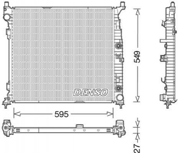 Радиатор охлаждения двигателя DENSO DRM17055 Mercedes GLE-Class, M-Class A0995001303 - изображение 1