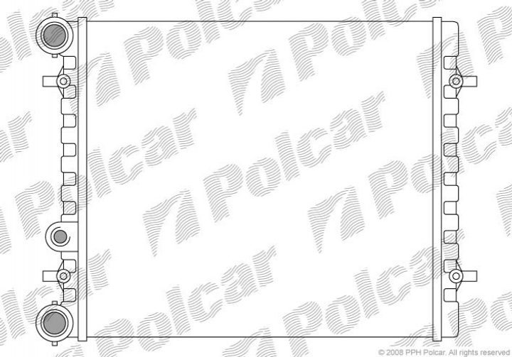 Радіатор охолодження двигуна Polcar 954108A1 Seat Leon, Toledo; Volkswagen Golf, Bora; Skoda Octavia 1J0121253K, 1J0121253G - зображення 1