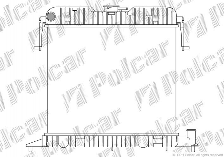 Радіатор охолодження двигуна Polcar 5525081 Opel Omega 1300010, 3090318, 90231318 - зображення 1