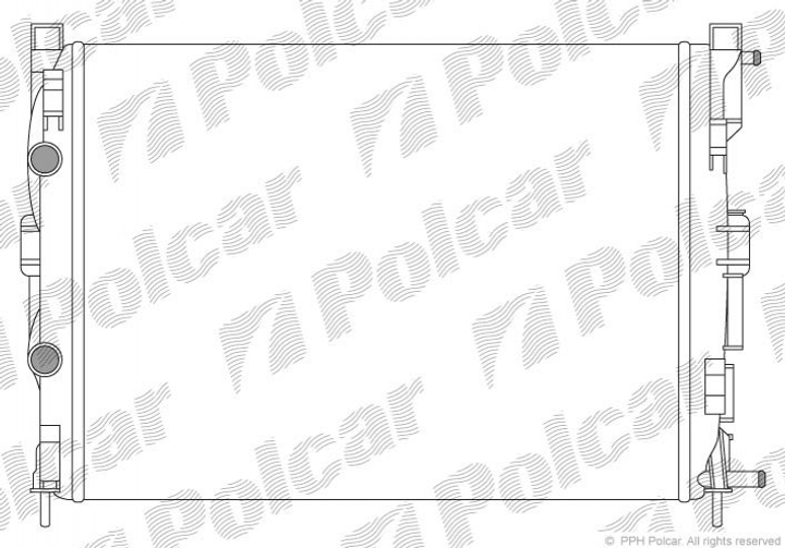 Радиатор охлаждения двигателя Polcar 601208B2 Renault Megane, Scenic, Grand Scenic 8200115542 - изображение 1