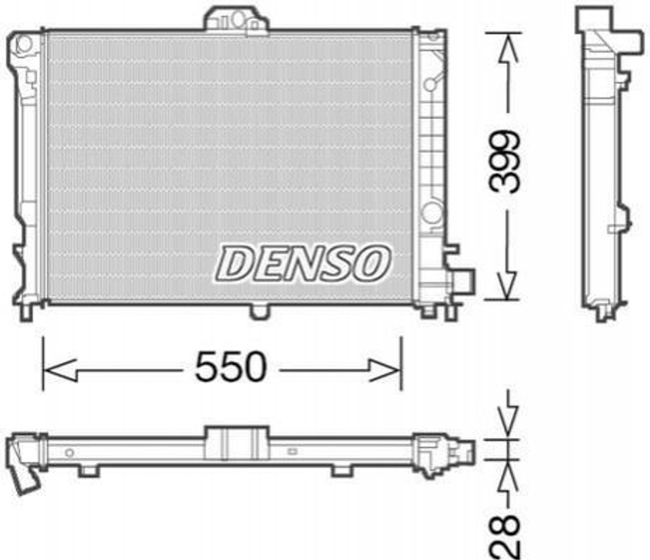 Радіатор охолодження двигуна DENSO DRM25010 9382656 - зображення 1