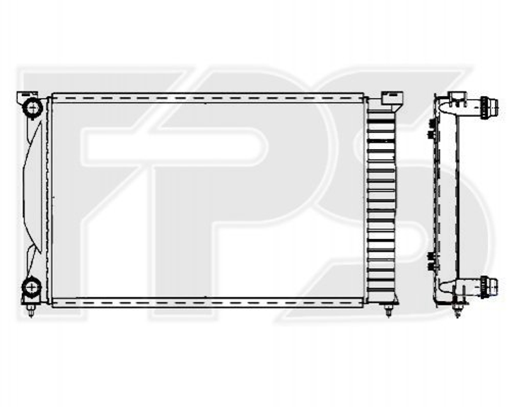 Радіатор охолодження двигуна FPS FP12 A463 Audi A4, A6; Seat Exeo 8E0121251A, 8E0121251 - зображення 1