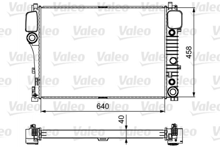 Радиатор охлаждения двигателя Valeo 735299 Mercedes S-Class 2215003203, A2215003203 - изображение 1