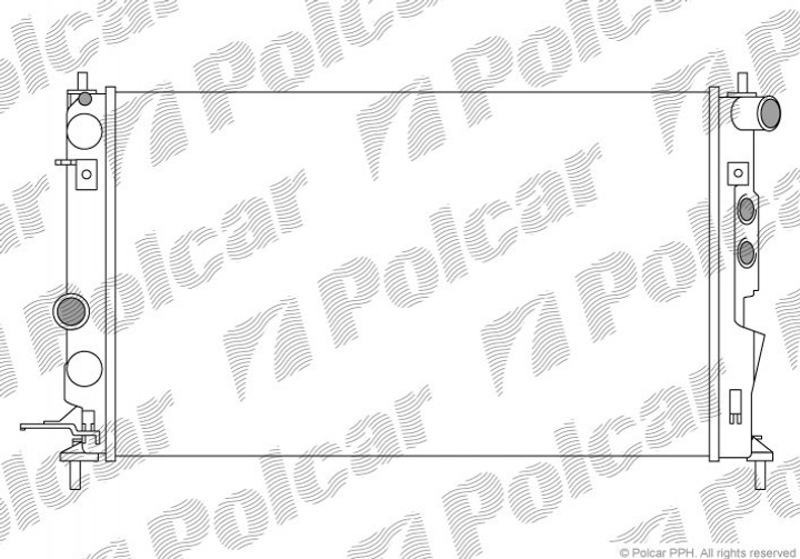 Радіатор охолодження двигуна Polcar 551608A4 Opel Vectra 52479098, 1300242, 1300185 - зображення 1