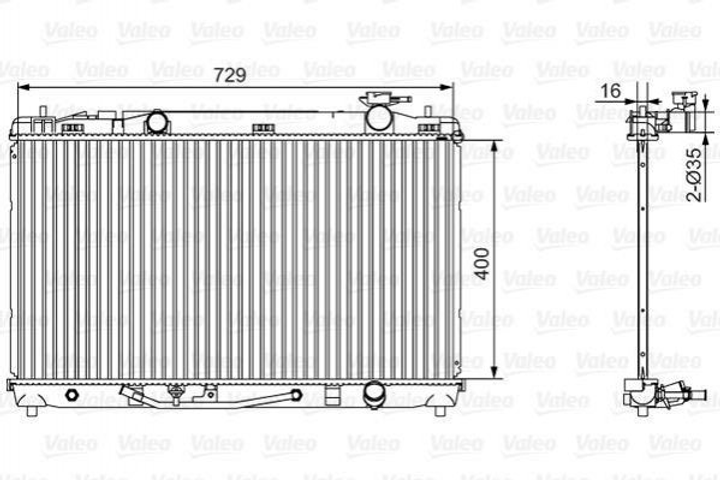 Радіатор охолодження двигуна Valeo 701526 Toyota Camry 164000H220, 164000H210, 164000H240 - зображення 1