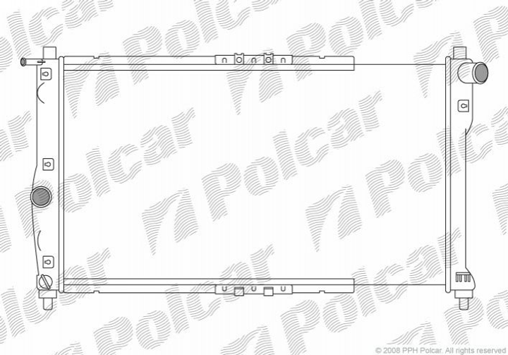 Радіатор охолодження двигуна Polcar 292208A1 Daewoo Nubira 96181931, 96181369 - зображення 1