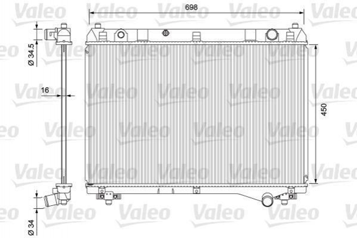 Радиатор охлаждения двигателя Valeo 701722 Suzuki Grand Vitara 1770067J00 - изображение 1