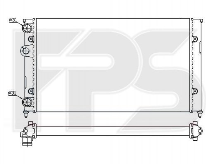 Радіатор охолодження двигуна FPS FP 74 A426 Volkswagen Vento, Golf 6N0121253J - зображення 1