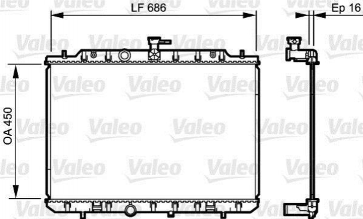 Радиатор охлаждения двигателя Valeo 735205 Nissan X-Trail 21400JG300 - изображение 1