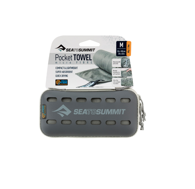 Рушник Sea To Summit Pocket Towel M Grey (STS APOCTMGY) - Фото 1 Рушник Sea To Summit Pocket Towel M Grey (STS APOCTMGY) - зображення 1
