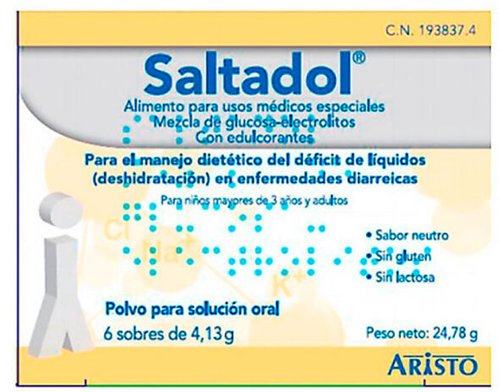 Фізіологічний розчин Saltadol Oral Solution Powder 6 саше (8470001501134) - зображення 1