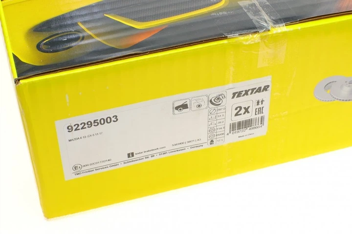 Тормозные диски TEXTAR 92295003 Mazda CX-5 KD4533251, GBFT33251A