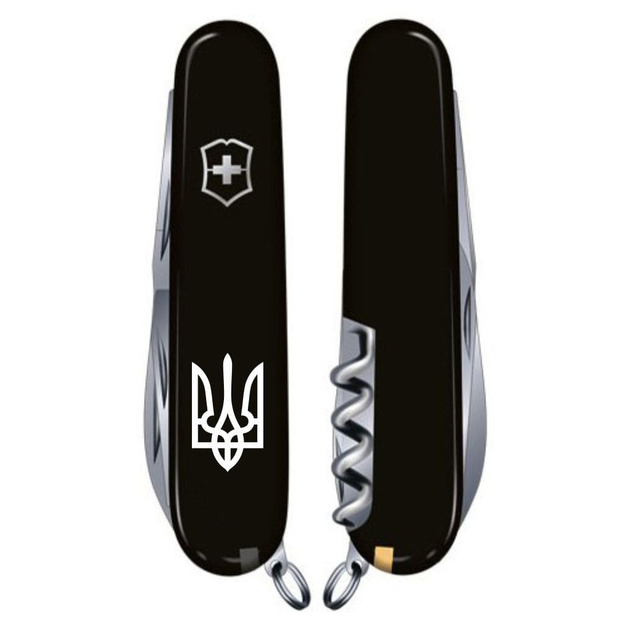Нож Victorinox Climber Ukraine Black Тризуб (1.3703.3_T0010u) - изображение 2