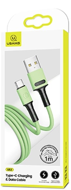 Kabel Usams U52 USB Typ-C 2A Fast Charge 1m Zielony (6958444989051) - obraz 3