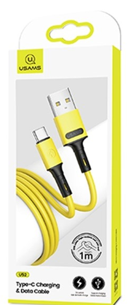Кабель Usams U52 USB Typ-C 2A Fast Charge 1м Жовтий (6958444989068) - зображення 2