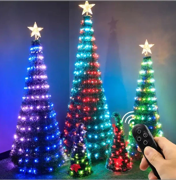 Рождественская елка искусственная, 120см, 176 LED, с подсветкой, USB, Bluetooth APP Control - изображение 4