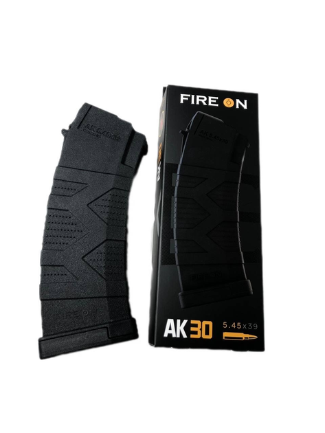 Магазини АК 5.45*39 на 30 набоев. Магазин FireON к АК черный с красным - изображение 1